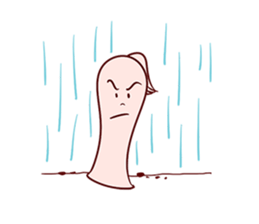 Funny Earthworm sticker #6913337