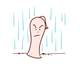 Funny Earthworm sticker #6913337
