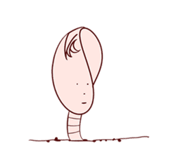 Funny Earthworm sticker #6913343