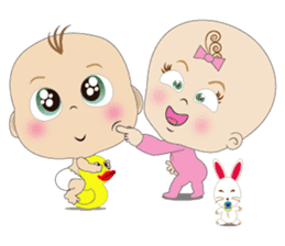 mini Baby Boy&Girl sticker #7069956