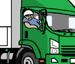 trucker(english) sticker #7098398