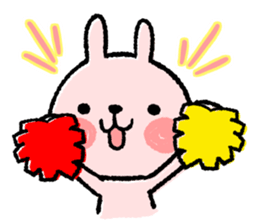 Cheering message rabbit.English sticker #7180027