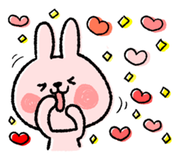 Cheering message rabbit.English sticker #7180028