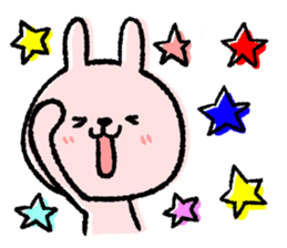 Cheering message rabbit.English sticker #7180030