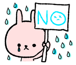 Cheering message rabbit.English sticker #7180033