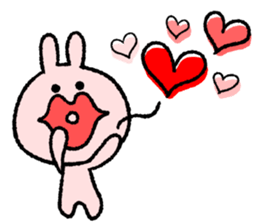 Cheering message rabbit.English sticker #7180034