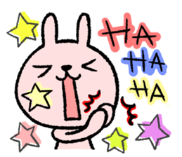 Cheering message rabbit.English sticker #7180036