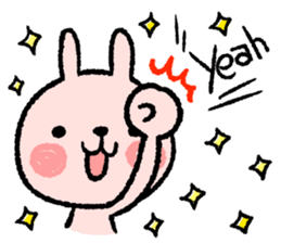 Cheering message rabbit.English sticker #7180037