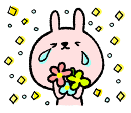 Cheering message rabbit.English sticker #7180038