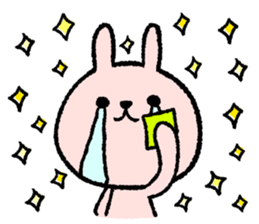 Cheering message rabbit.English sticker #7180039