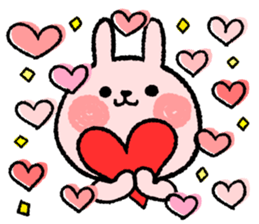 Cheering message rabbit.English sticker #7180043