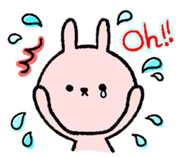 Cheering message rabbit.English sticker #7180045
