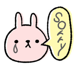 Cheering message rabbit.English sticker #7180046