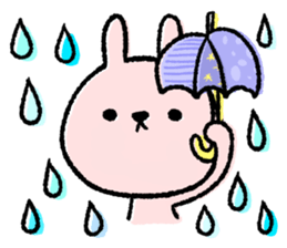 Cheering message rabbit.English sticker #7180047