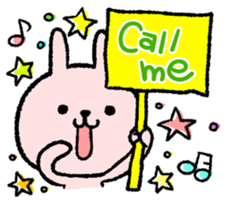 Cheering message rabbit.English sticker #7180049