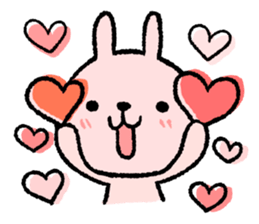 Cheering message rabbit.English sticker #7180050