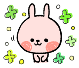 Cheering message rabbit.English sticker #7180051