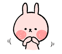 Cheering message rabbit.English sticker #7180052