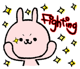 Cheering message rabbit.English sticker #7180054