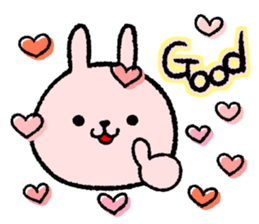 Cheering message rabbit.English sticker #7180055