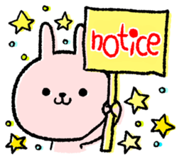 Cheering message rabbit.English sticker #7180057