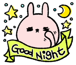 Cheering message rabbit.English sticker #7180061