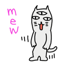THE THREE EYES OF CAT in English sticker #7307449