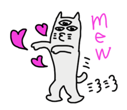 THE THREE EYES OF CAT in English sticker #7307457
