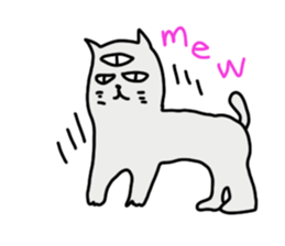 THE THREE EYES OF CAT in English sticker #7307458