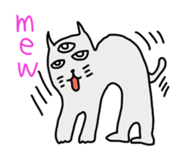 THE THREE EYES OF CAT in English sticker #7307460