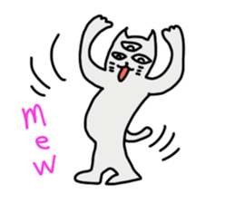 THE THREE EYES OF CAT in English sticker #7307464