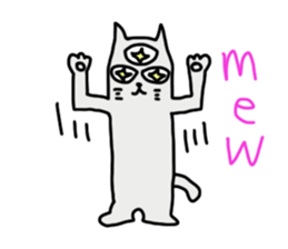 THE THREE EYES OF CAT in English sticker #7307467