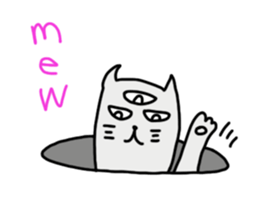 THE THREE EYES OF CAT in English sticker #7307470