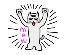THE THREE EYES OF CAT in English sticker #7307473
