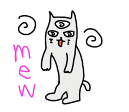 THE THREE EYES OF CAT in English sticker #7307475