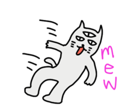 THE THREE EYES OF CAT in English sticker #7307476