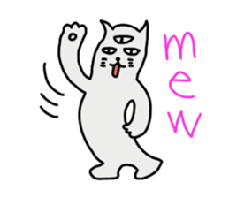 THE THREE EYES OF CAT in English sticker #7307477