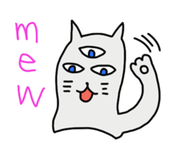 THE THREE EYES OF CAT in English sticker #7307481