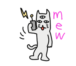 THE THREE EYES OF CAT in English sticker #7307482