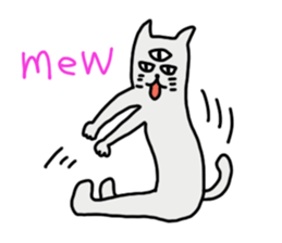THE THREE EYES OF CAT in English sticker #7307485