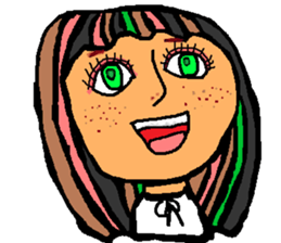 Stained glass style sticker #7386646