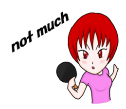 table tennis " japanese moe girls " sticker #7515350