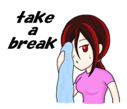 table tennis " japanese moe girls " sticker #7515359