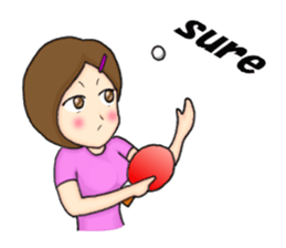 table tennis " japanese moe girls " sticker #7515360
