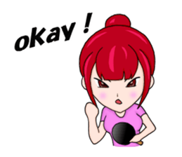table tennis " japanese moe girls " sticker #7515362
