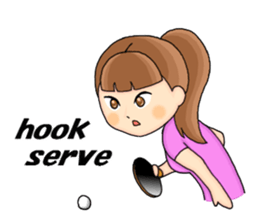 table tennis " japanese moe girls " sticker #7515364
