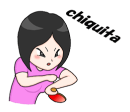 table tennis " japanese moe girls " sticker #7515366