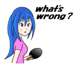 table tennis " japanese moe girls " sticker #7515367