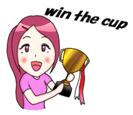 table tennis " japanese moe girls " sticker #7515372