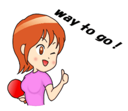 table tennis " japanese moe girls " sticker #7515373